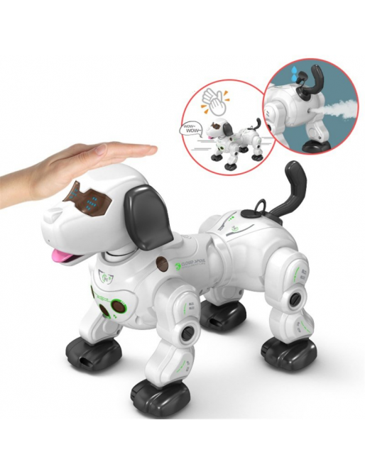 New Remote Control Smart Robot Dog 2.4G Wireless Kids Toy Intelligent Talking Robot Dog Electronic Pet kid Gift White